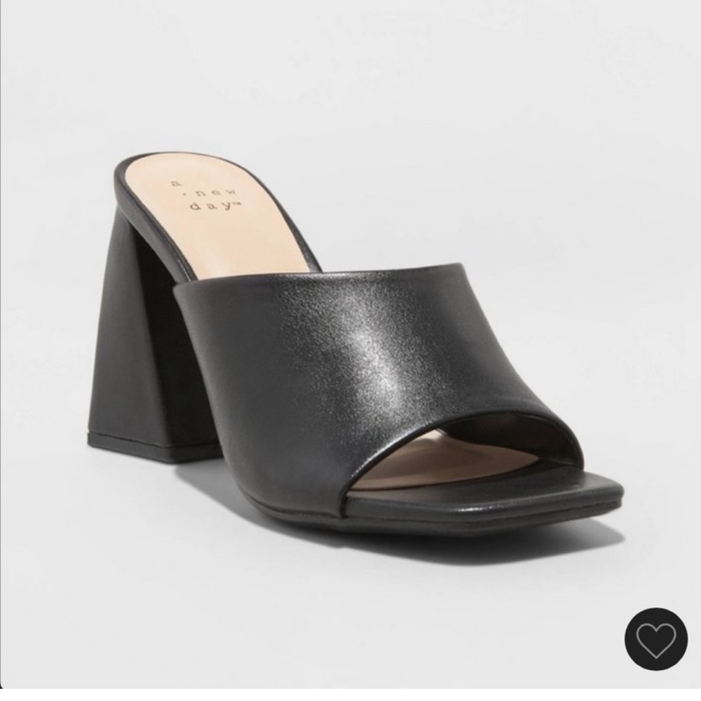 A new day black chunky heel